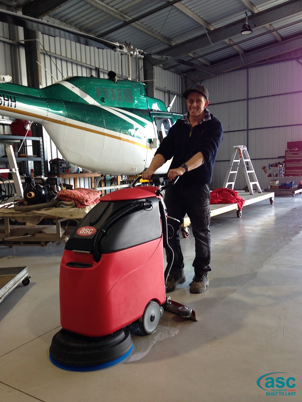 ASC 18 Inch Scrubber At The Alpine Aviation Hanger