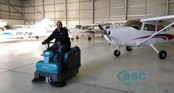 Aviation Hangar at Mildura Airport Receives ASC M2 to Clean Their Hangar in Hard Weather