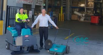 Harvey Norman Purchase the ASC Mach 3 for its Massive Distribution Centre in South Sydney ASC Eureka M3 Sweeper At Harvey Norman’s Distribution Center