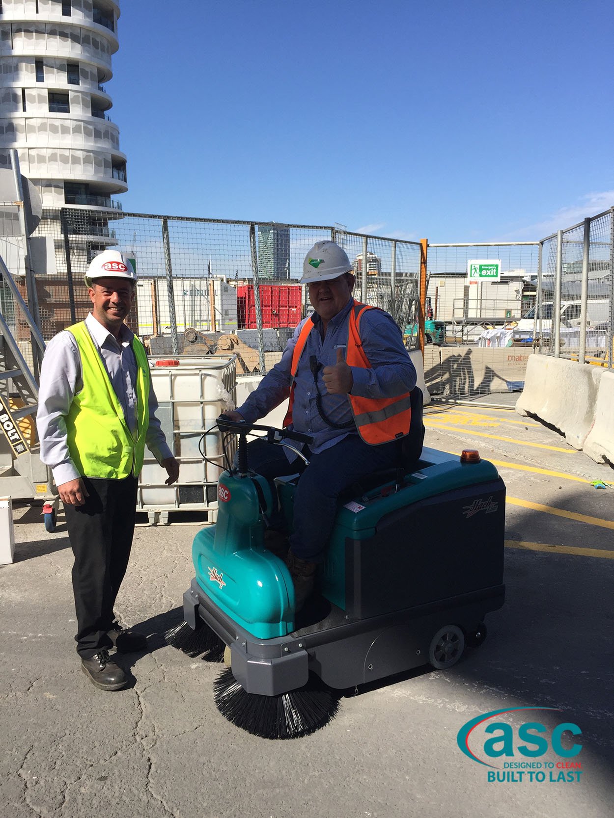 ASC Eureka M2 Sweeper At Crown Plaza Construction Site
