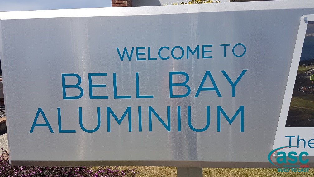 Bell Bay Aluminium Welcome Sign