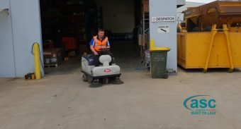 Ex-Fleet Mach 3 Sweeper Keeps The Highway Tractor Spares’ Huge Facility Dust Free