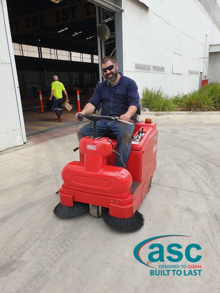 Ex-Fleet ASC Rider Sweeper At Unitised Building