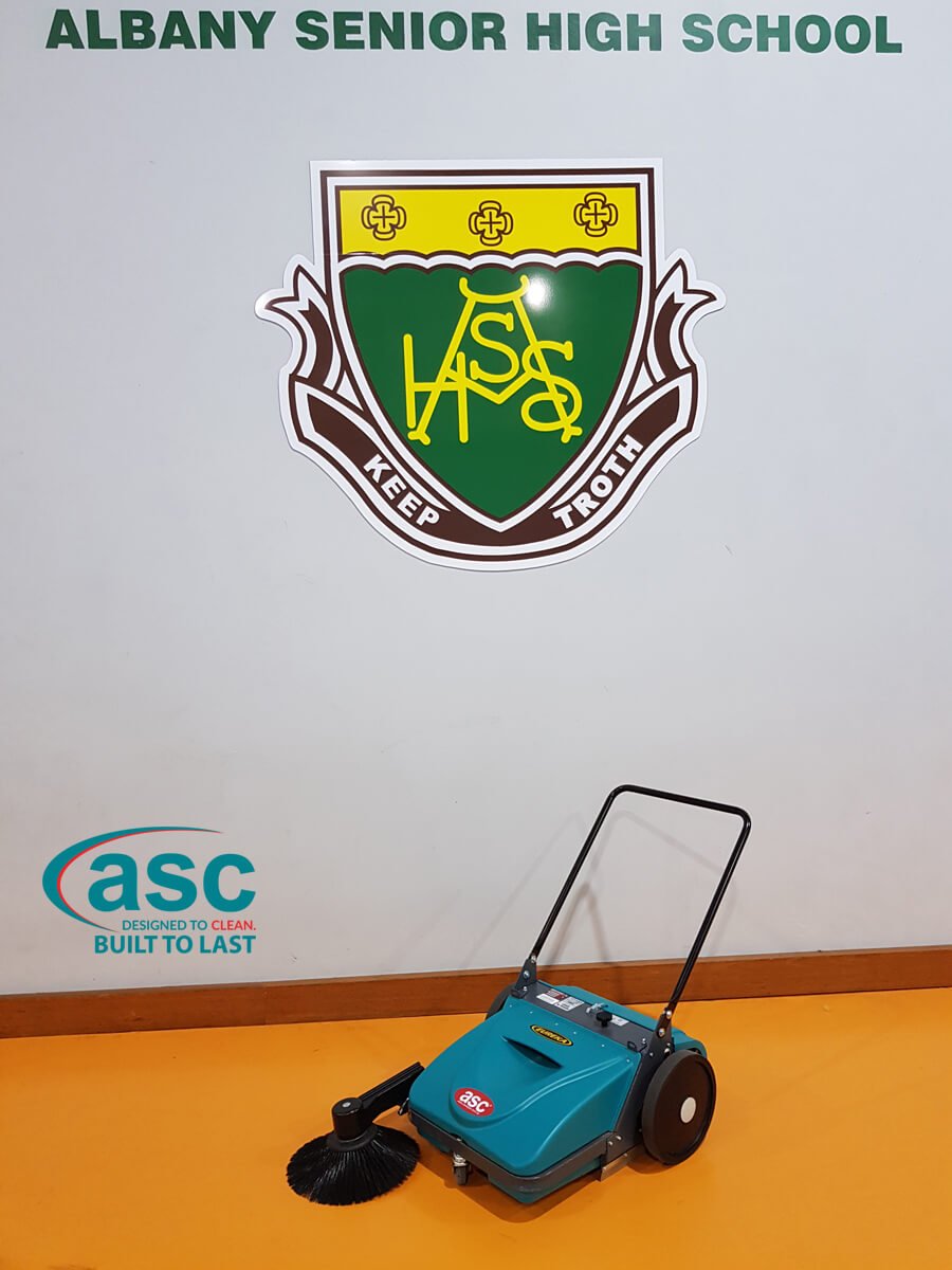ASC MEP Push Sweeper At Albany High-School