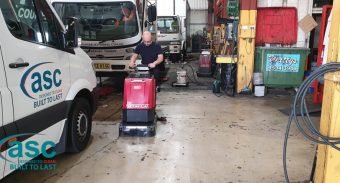 CMS Automotive (Tempe) Sydney Replaces His Old Floor Scrubber with ASC Factory Cat Floor Scrubber