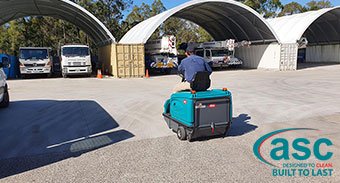 Burpengary Crane Hire Cleans Up Their Concreted Areas