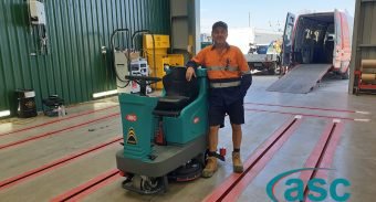 ride-on floor scrubber machine